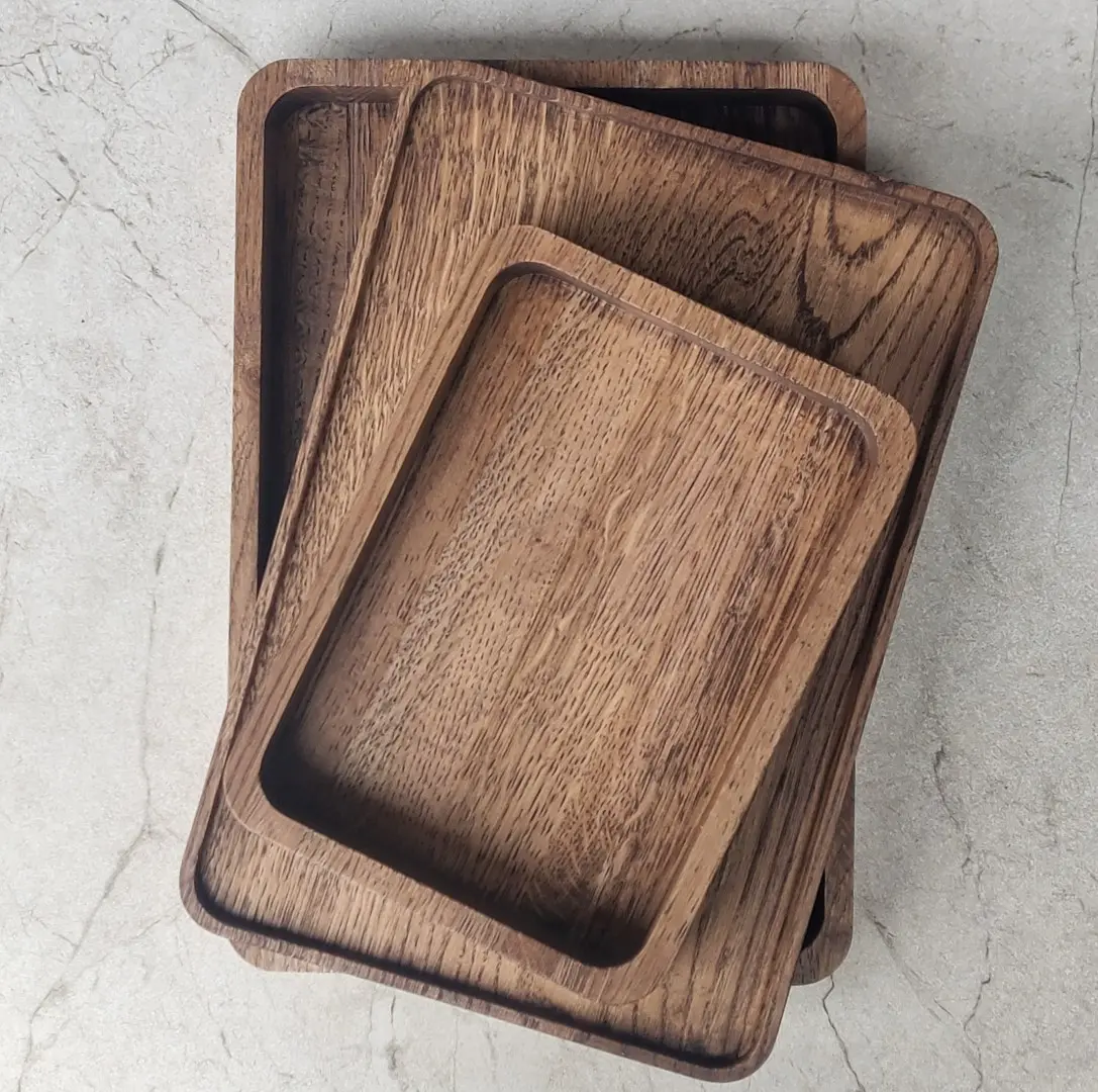 Zestaw głębokich tac, drewniane głębokie tace kuchenne, zestaw tac do serwowania, zestaw tac  z drewna, zestaw tac dekoracyjnych, tace drewniane na stół polski producent, Set of deep trays, wooden deep kitchen trays, serving tray set, wooden tray set, decorative tray set, wooden table trays Polish manufacturer