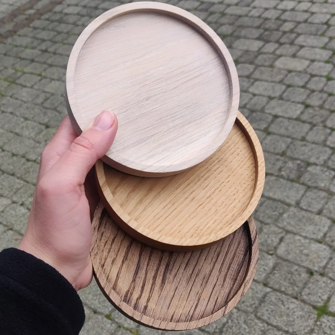 Drewniane podstawki pod świecę,drewniana ozdobna podstawka, podstawki pod świeczki z drewna okrągłe polski producent , okrągły drewniany organizer na biurko, Wooden candle tray, decorative wooden plate, round wooden candle plates, Polish manufacturer, round wooden desk organizer, 