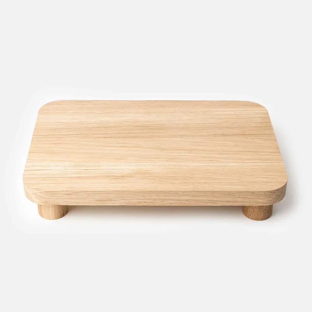50-01-00367-H_4 drewniana taca na nóżkach TORI dąb wooden tray on feet oak.webp