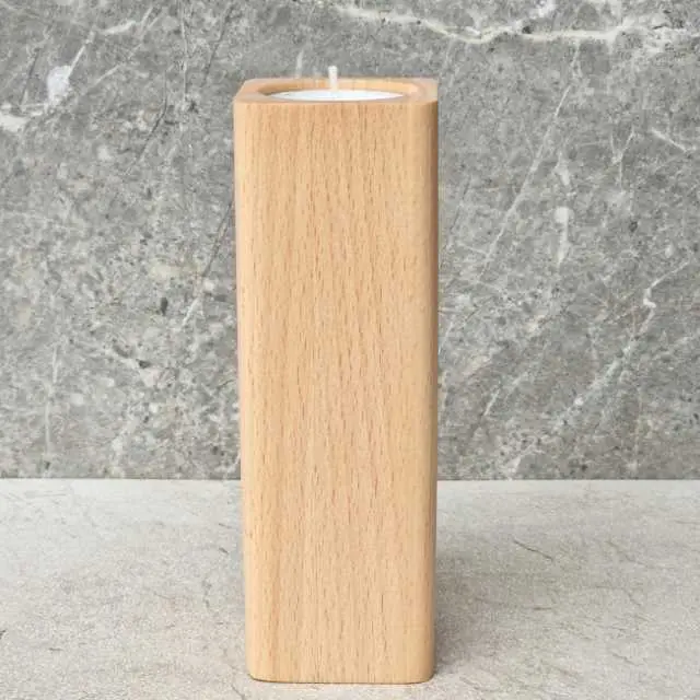 drewniany świecznik na tealight bukowy wooden candle holder beech 150 zaokrąglony (1).webp