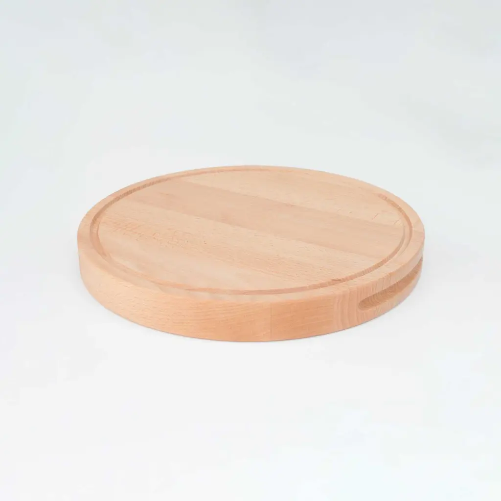 40-00-00049-O okrągła drewniana deska do krojenia blok bukowy wooden cutting block beech.webp