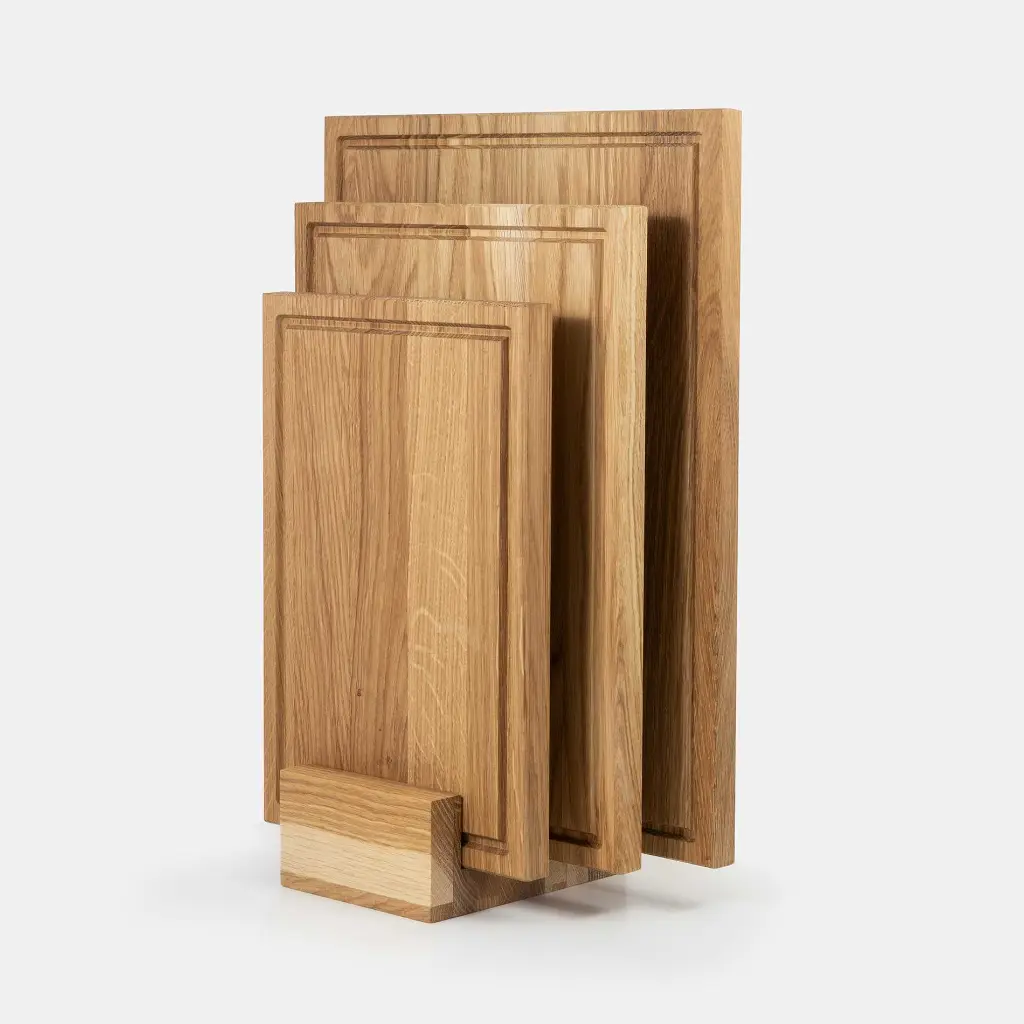 20-01-00461-H_1 INGE drewniana deska do krojenia z rowkiem dębowa wooden cutting boards with groove oak.webp