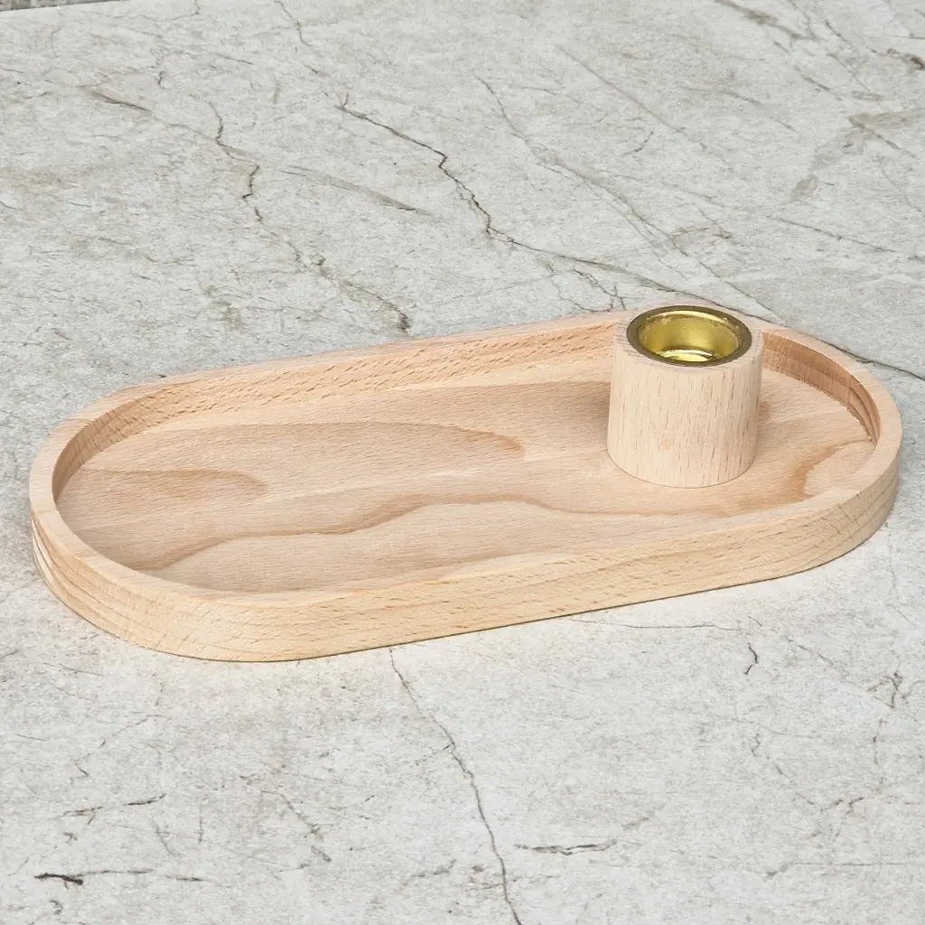 15-00-00922-H_1 drewniana tacka z miejscem na świecę bukowa wooden tray with candle holder beech.webp