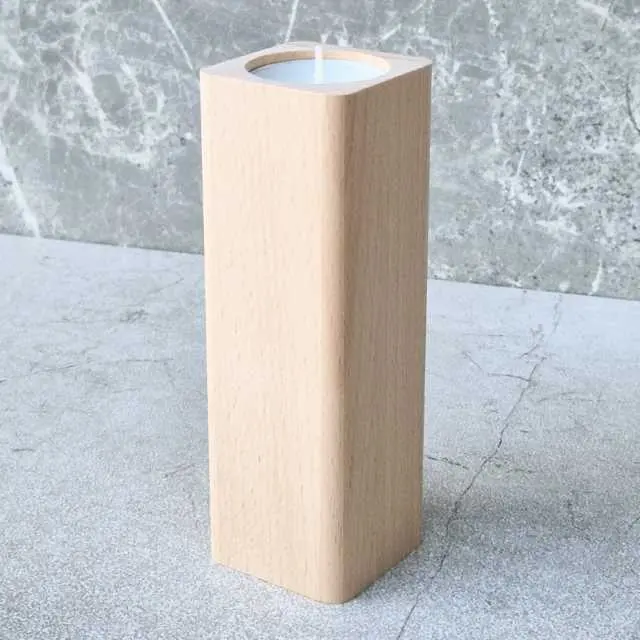 drewniany świecznik na tealight bukowy wooden candle holder beech small (6).webp