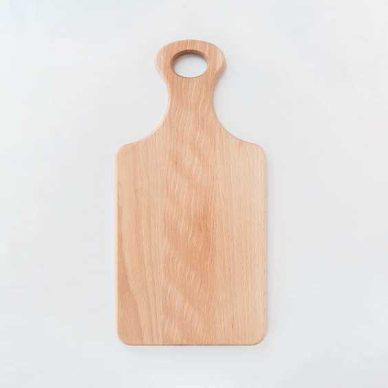 Beech cutting board with handle 345x170x15mm oiled