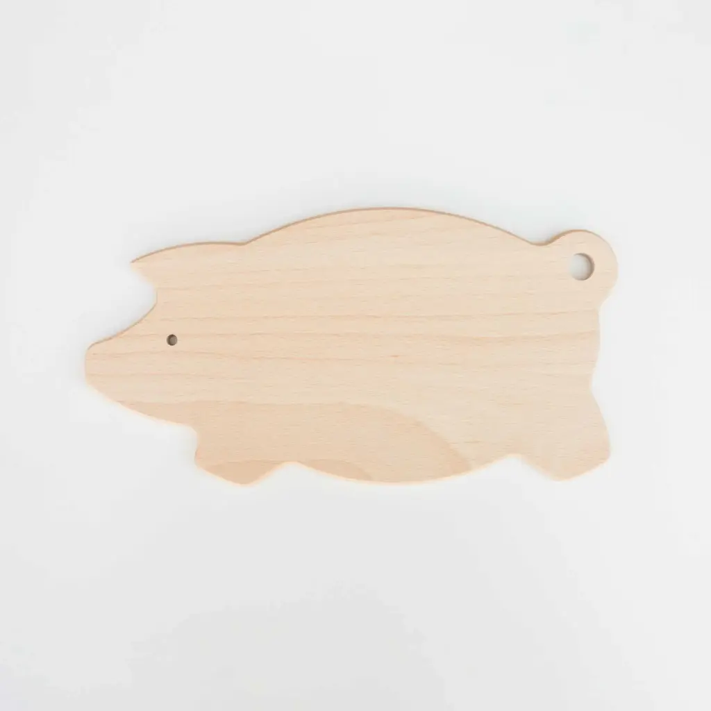 Deska do krojenia bukowa Świnka 290x150x10mm