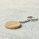 Brelok dębowy fi35x5mm zaokrąglany 