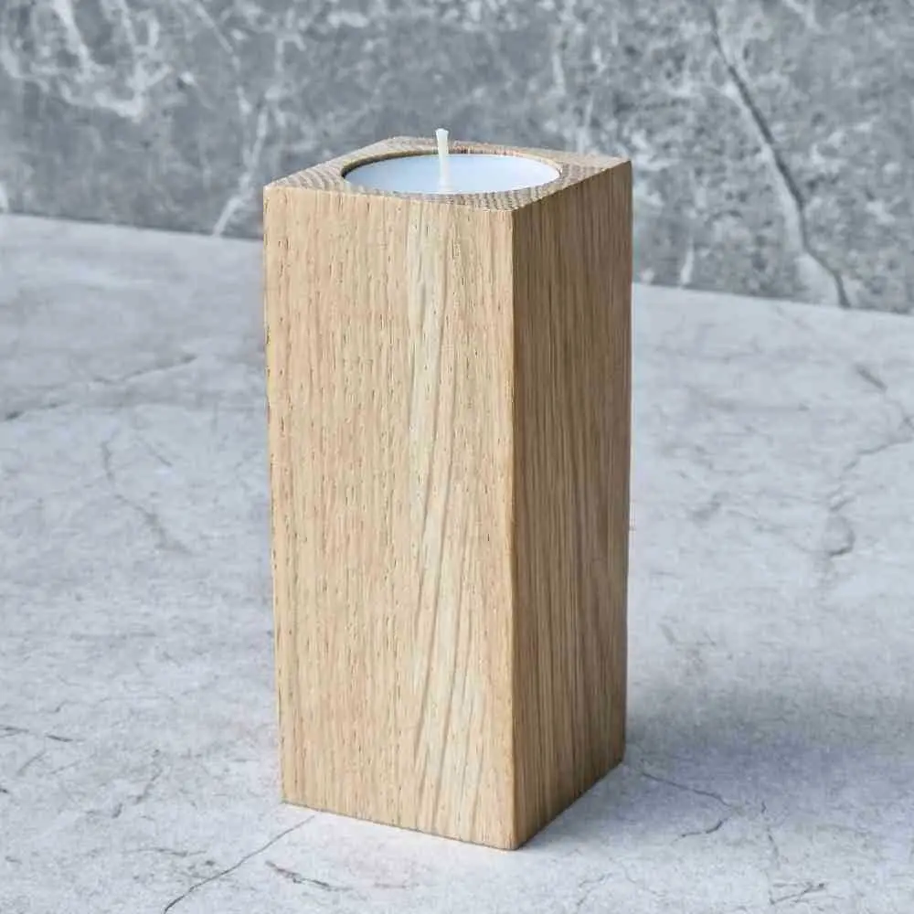 Oak tealight stand 120x50x50mm straight