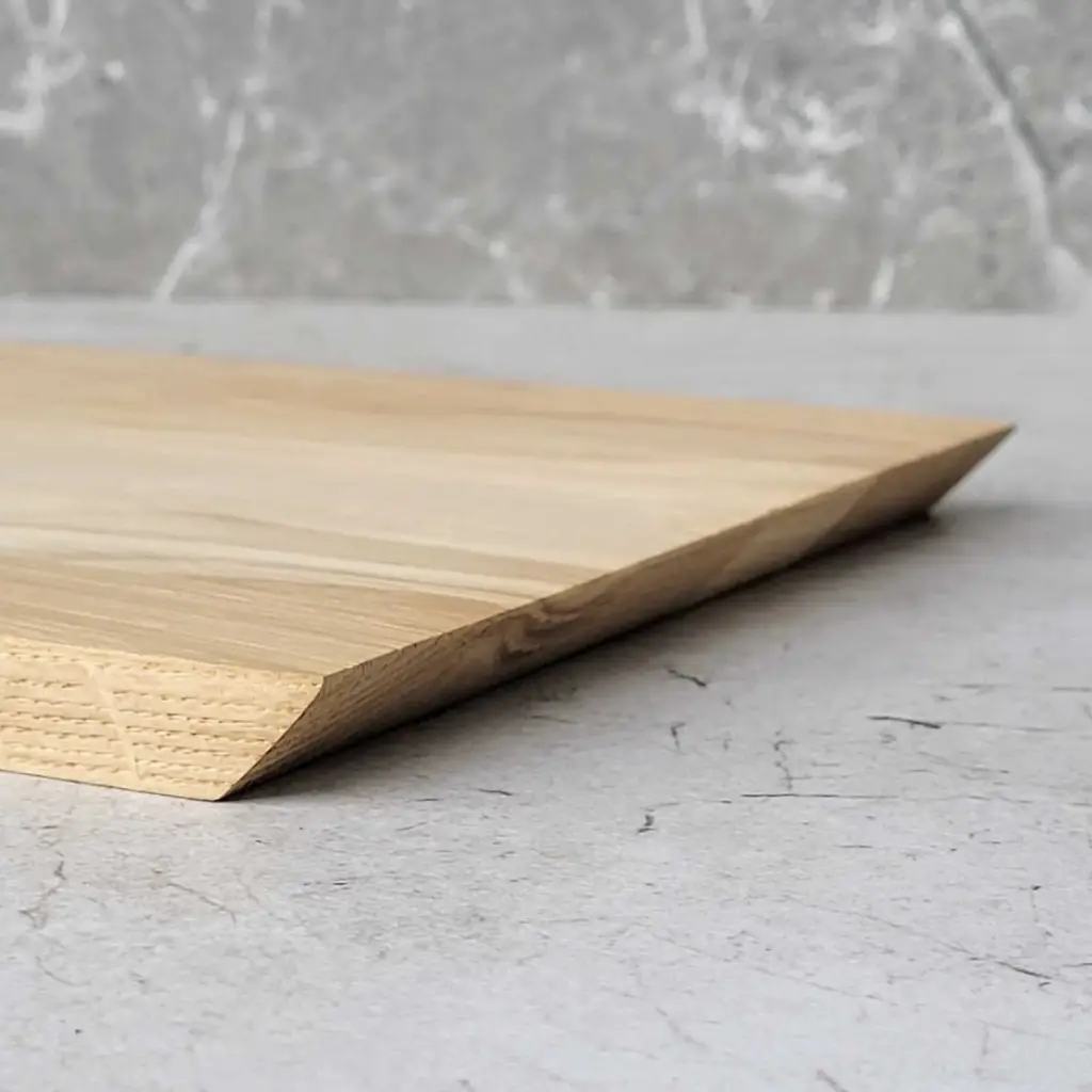 Oak cutting board with oblique side handles 450x250x15mm hard wax