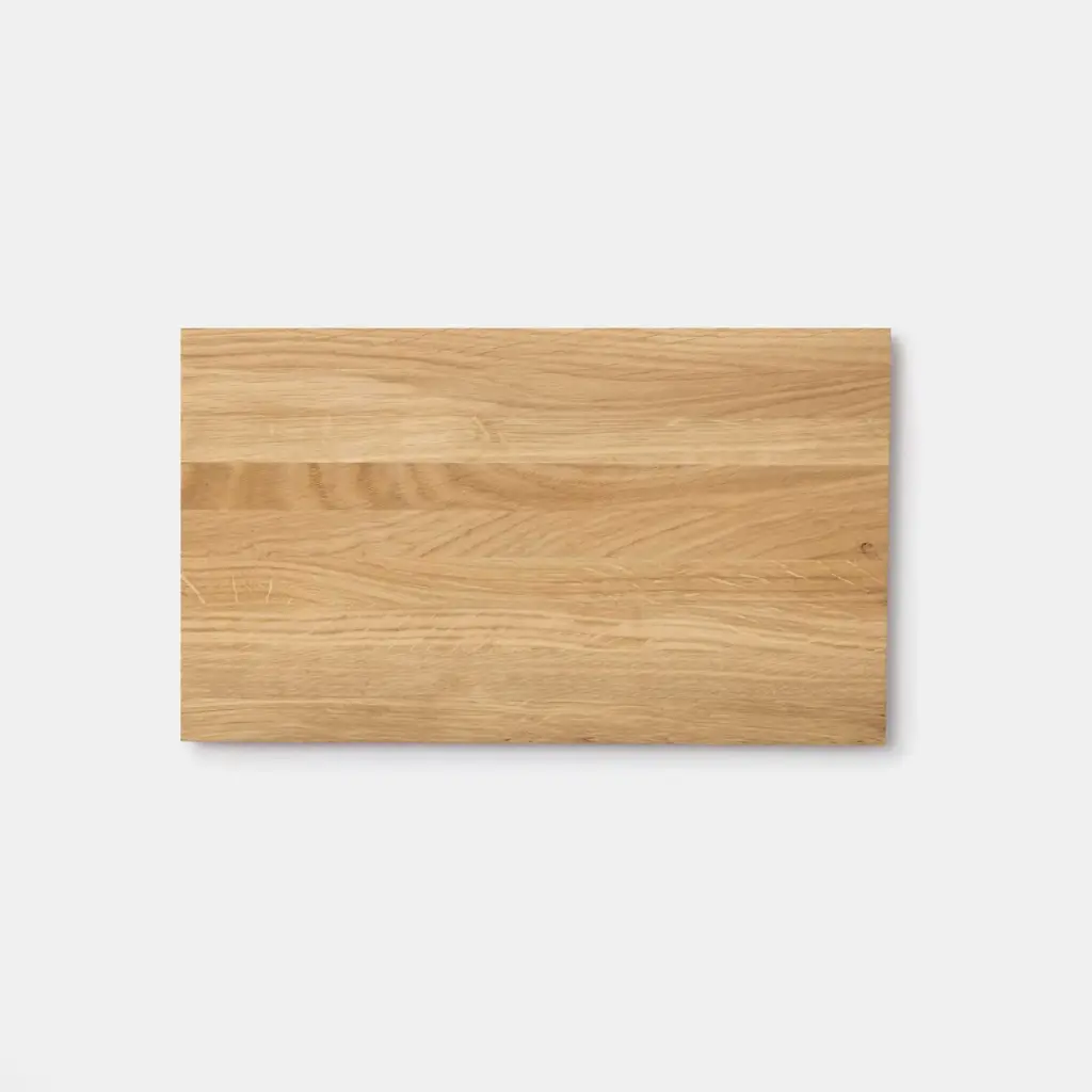Oak cutting board with oblique side handles 340x200x15mm hard wax
