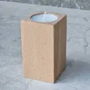 Świecznik na tealight bukowy 90x50x50mm prosty