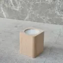 Beech tealight stand 60x50x50mm rounded