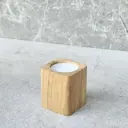 Oak tealight stand rounded 60x50x50mm