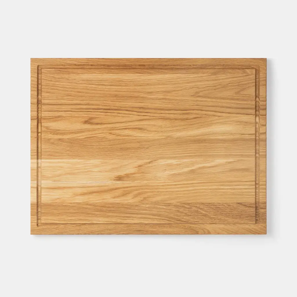Oak cutting board with groove INGE 400x300x20mm hardwax