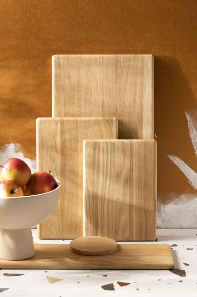 Set of oak 3 cutting board AYA + stand