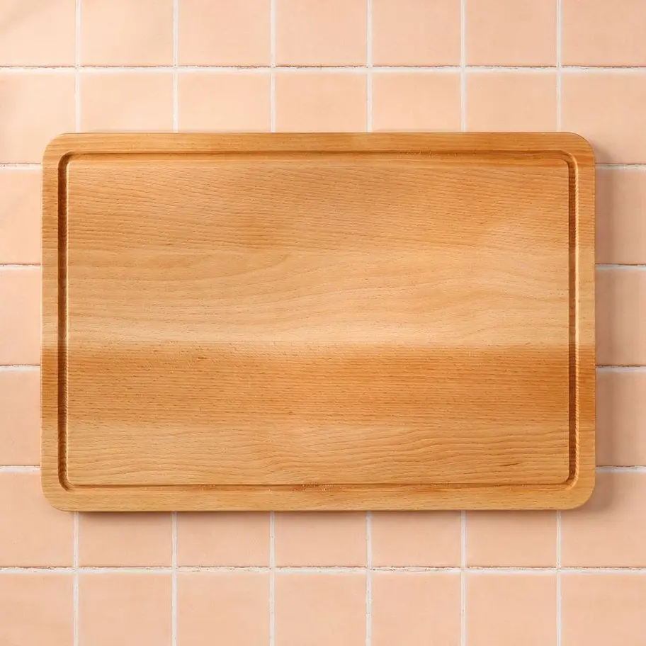 Beech cutting board with groove 400x270x15mm