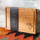 Oak cutting board with groove 300x200x20 mm with engraving