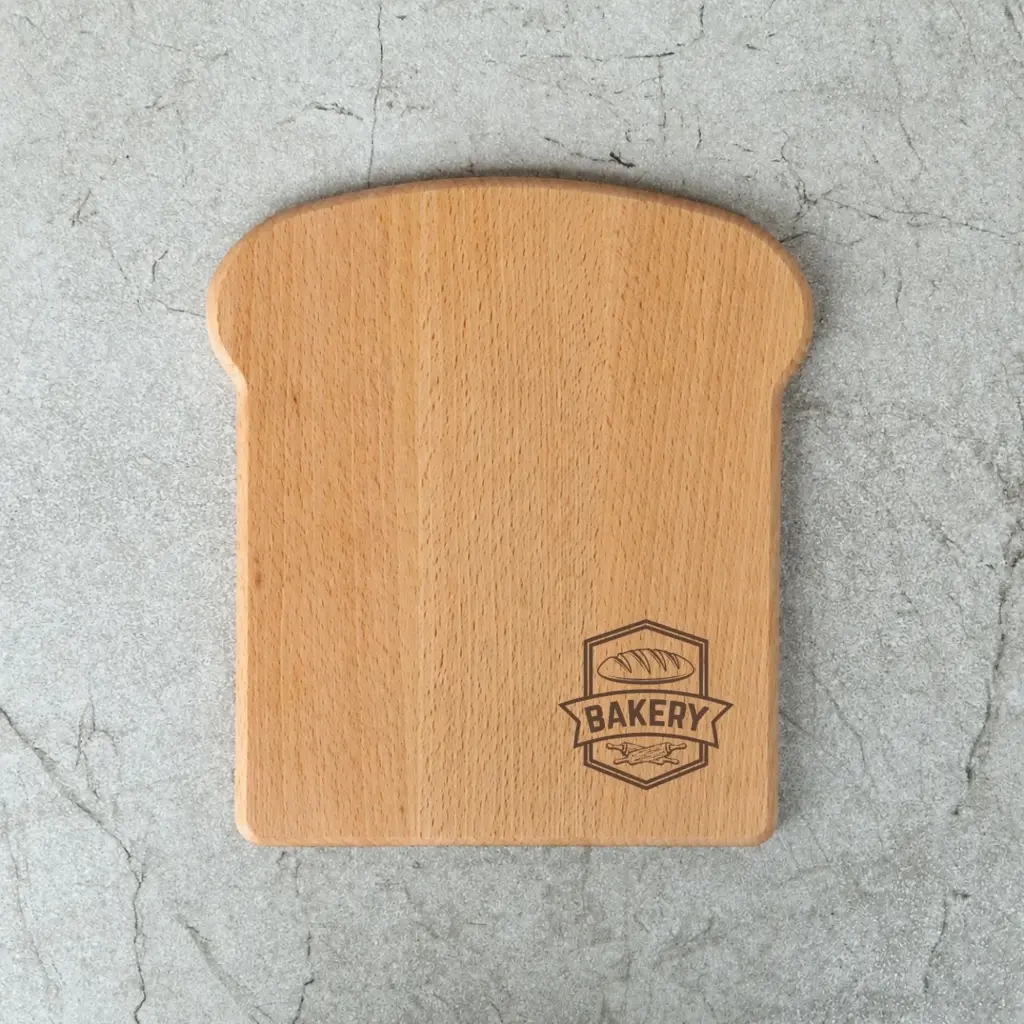 Deska do krojenia w kształcie tosta, kromki 220x200x15mm personalizowana 