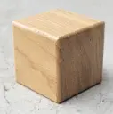 Oak cube with rounded edges 60x60x60mm varnished