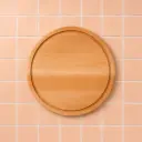 Beech round cutting board  with groove dia250x15mm