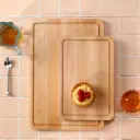 Set of beech cutting boards with groove
