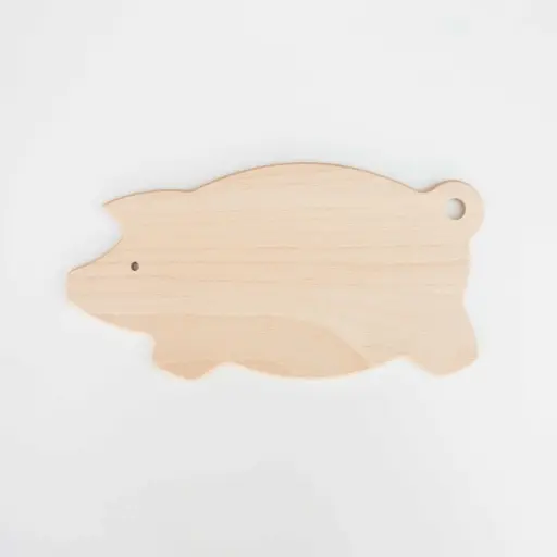 [BK10-00028-S-025137] Deska do krojenia bukowa Świnka 290x150x10mm