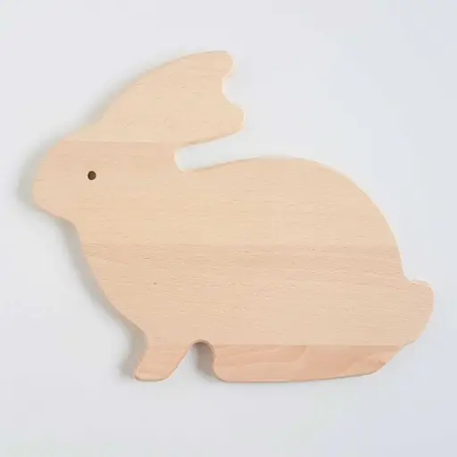 [BK10-00034-P-025148] Beech cutting board bunny shape 250x210x9mm oiled