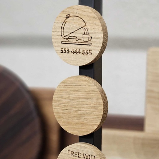 [DB10-00298-S-025197] Oak fridge magnet dia60x10mm raw