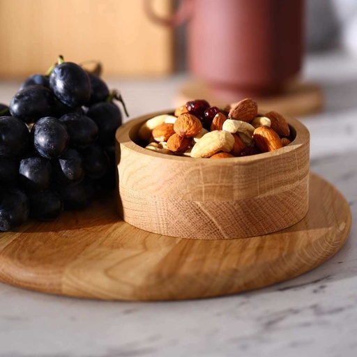 [DB40-00811-H-025294] Small oak snack bowl fi102x40 mm