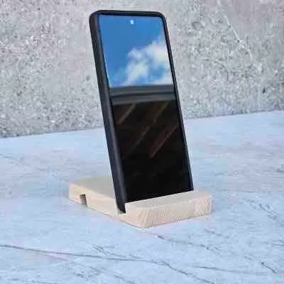 [BK15-00823-S-025296] Beech mobile stand, double groove for thin and thick mobile 100x80x15mm 