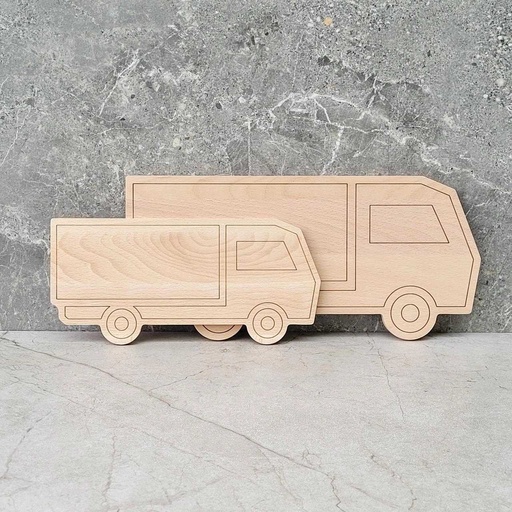 [BK15-01201-025442] Beech cutting board truck shape 395x185x15mm raw