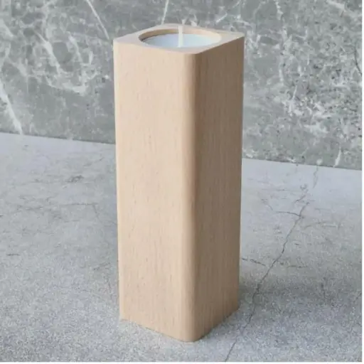 [BK50-00902-040674] Beech tealight stand 150x50x50mm rounded