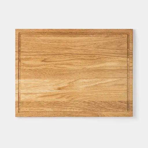 [DB20-00461-H-040719] Deska do krojenia z rowkiem dębowa INGE 400x300x20mm