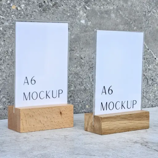 Menu card stand A6 105x50x40mm