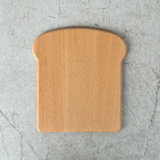 [BK15-01275-P-041893] Beech board toast sandwich shaped 220x200x15mm 
